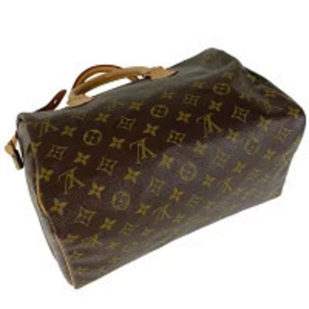 Louis Vuitton Boston Monogram Bag Commuter Brown Handbag Speedy Brown
